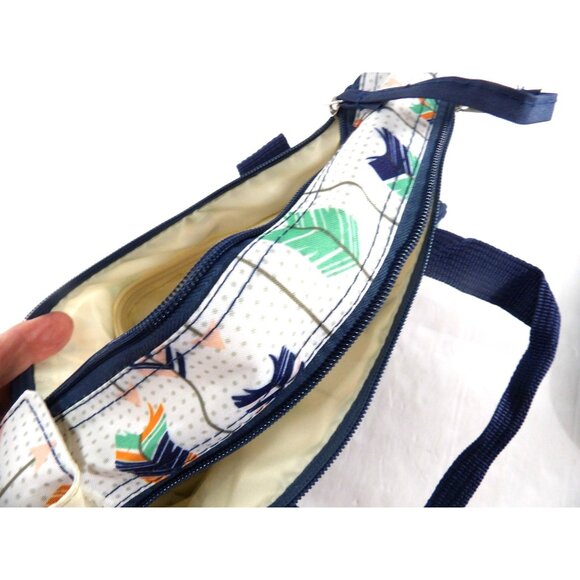 Diaper Travel Bag 5 Piece Matching Set Deep Blue Zipper Compartments NEW - Picture 8 of 11